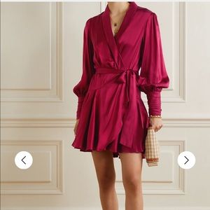 NWT! Zimmerman Wrap Mini Dress - Hot Pink